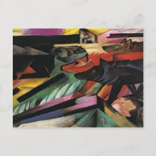 Franz Marc- De Wolven (Balkanoorlog) Briefkaart