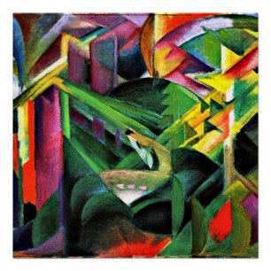 Franz Marc - Deer in een klooster, Perfect Poster