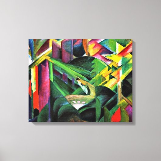 Franz Marc - Deer in een kloostertuin Canvas Afdruk (Voorkant)