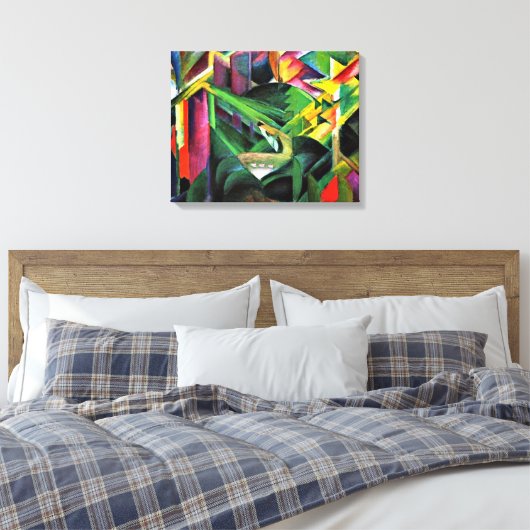 Franz Marc - Deer in een kloostertuin Canvas Afdruk (Insitu (Slaapkamer))