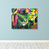 Franz Marc - Deer in een kloostertuin Canvas Afdruk (Insitu (Houten vloer))