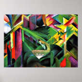 Franz Marc: Deer in een kloostertuin Poster (Voorkant)