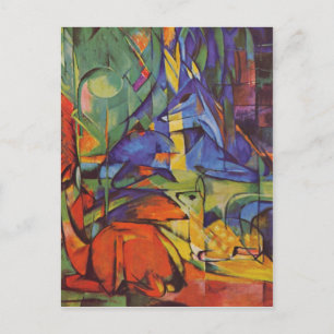 Franz Marc - Deer in Forest Briefkaart