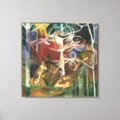 Franz Marc Deer in het bos Canvas Afdruk (Voorkant)