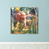 Franz Marc Deer in het bos Canvas Afdruk (Insitu (Houten vloer))
