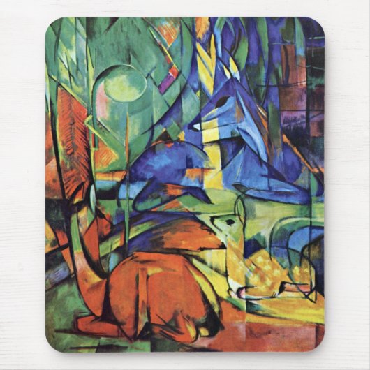 Franz Marc - Deer in het bos (II) Muismat (Voorkant)