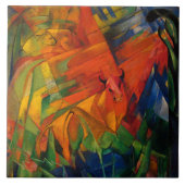 Franz Marc Dieren in een landschap Tegeltje (Voorkant)