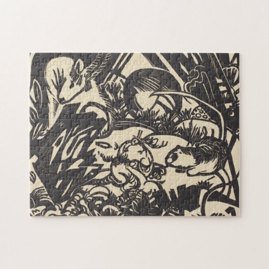 Franz Marc | Dierlijke Legende Tierlegende Legpuzzel (Horizontaal)