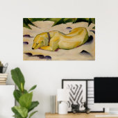 Franz Marc - Dog Lying in Snow 1910-11 Puppy White Poster (Thuiskantoor)