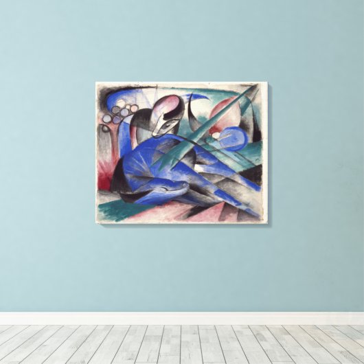  Franz Marc Dreaming Horse Canvas Afdruk (Insitu (Houten vloer))