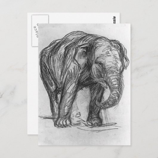 Franz Marc- Elephant Briefkaart (Voorkant / Achterkant)