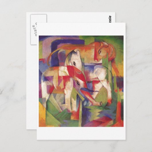 Franz Marc - Elephant Horse Winter 1913-14 Briefkaart (Voorkant / Achterkant)