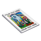 Franz Marc Famous Painting Blue Horse Personalized Notitieboek (Rechterzijde)
