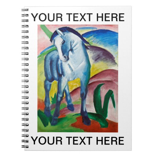 Franz Marc Famous Painting Blue Horse Personalized Notitieboek (Voorkant)