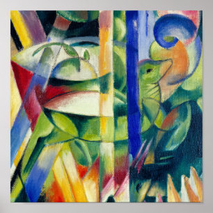 Franz Marc Famous Painting Little Mountain Goats Poster