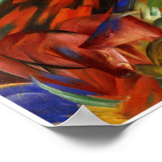 Franz Marc - Fate of the Animals, 1913 Poster (Hoek)