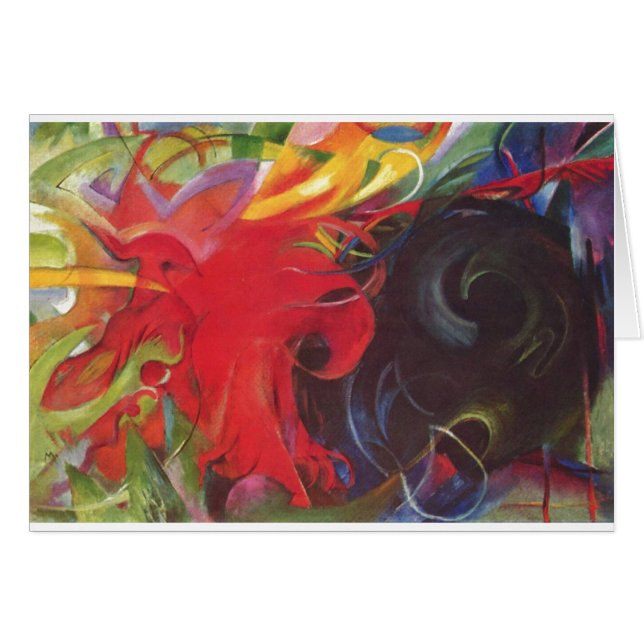 Franz Marc - Fighting Forms 1914 Color Black Red (Voorkant Horizontaal)