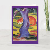 Franz Marc, Fine Art, Cat Hiding Behind a Tree, Kaart (Voorkant)