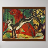 Franz Marc, Fine Art, Drie Katten. Poster (Voorkant)
