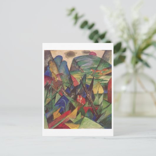 Franz Marc - Foxes 1913 Oil Canvas Red Fox Sly Briefkaart (Staand voorkant)