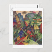 Franz Marc - Foxes 1913 Oil Canvas Red Fox Sly Briefkaart (Voorkant / Achterkant)