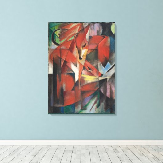 Franz Marc Foxes Canvas Afdruk (Insitu (Houten vloer))