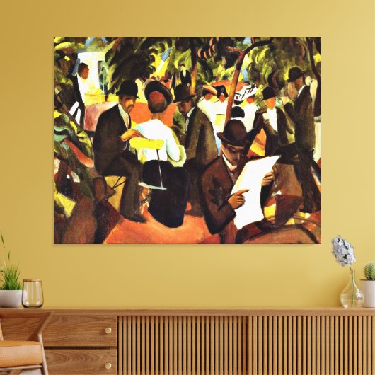Franz Marc - Garden Restaurant Canvas Afdruk (Insitu (Woonkamer))
