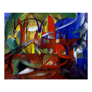 Franz Marc - Gazelles Perfect Poster
