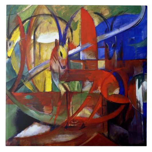 Franz Marc - Gazelles Tegeltje (Voorkant)