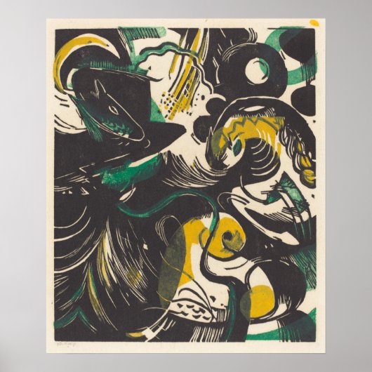 Franz Marc | Genesis II Schopfungsstraat Poster (Voorkant)