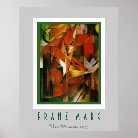 Franz Marc - German Expressionist - The Foxes Poster (Voorkant)