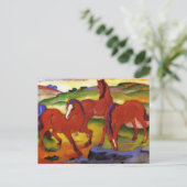 Franz Marc Grazing Horses Briefkaart (Staand voorkant)