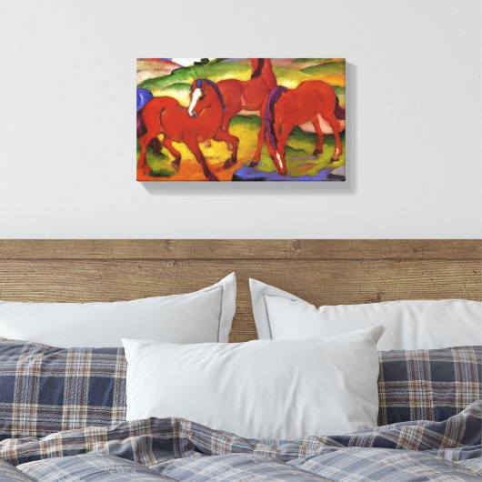 Franz Marc Grazing Horses Canvas Afdruk (Insitu (Slaapkamer))