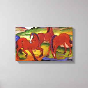 Franz Marc Grazing Horses Canvas Afdruk