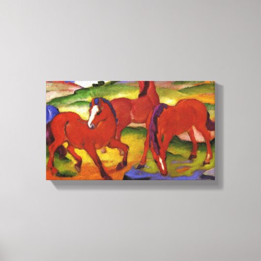 Franz Marc Grazing Horses Canvas Afdruk (Voorkant)