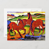 Franz Marc - Grazing Horses IV. 1911 Briefkaart (Voorkant / Achterkant)