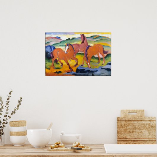 Franz Marc Grazing Horses Poster (Keuken)