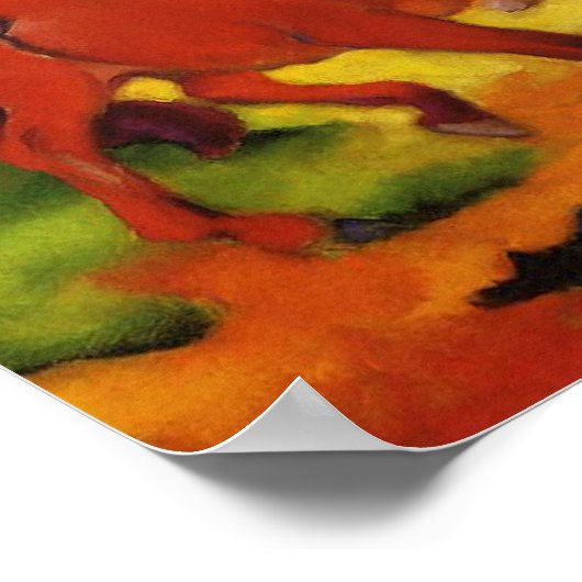 Franz Marc Grazing Horses Poster (Hoek)
