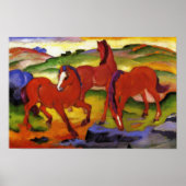 Franz Marc Grazing Horses Poster (Voorkant)