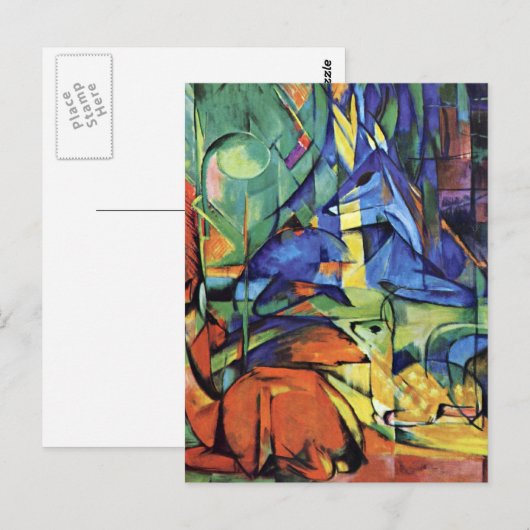 Franz Marc - Herten in bos(ii) Briefkaart (Voorkant / Achterkant)