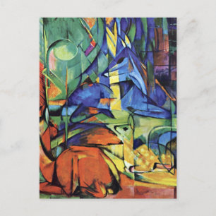 Franz Marc - Herten in bos(ii) Briefkaart