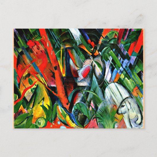 Franz Marc - In the Rain - 1912 Briefkaart (Voorkant)