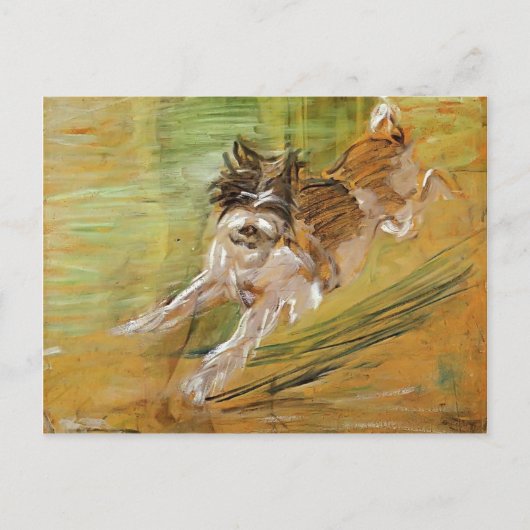 Franz Marc: Jumping Dog Schlick Briefkaart (Voorkant)