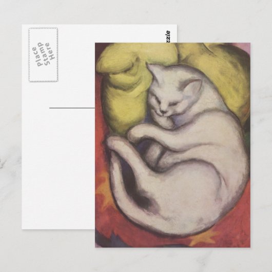 Franz Marc - Kat op een geel kussen Briefkaart (Voorkant / Achterkant)