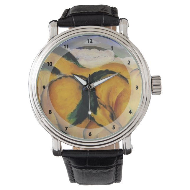 Franz Marc- Kleine Gele Paarden Horloge (Voorkant)