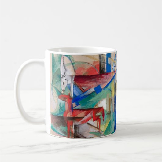 Franz Marc Landschap met beroemde schilderijen van Koffiemok (Links)