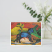 Franz Marc - Little Blue Horse 1912 Oil Canvas Briefkaart (Staand voorkant)