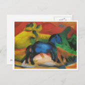 Franz Marc - Little Blue Horse 1912 Oil Canvas Briefkaart (Voorkant / Achterkant)