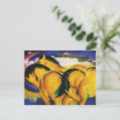 Franz Marc Little Yellow Horses Briefkaart (Staand voorkant)