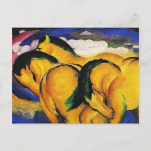 Franz Marc Little Yellow Horses Briefkaart
